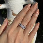 Geometric diamond ring set in 18ct white gold by Stefano Canturi