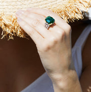 Abstract Cubism green tourmaline ring by Stefano Canturi