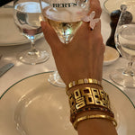 Geometric Plain Cuff in 18ct Yellow Gold by Stefano Canturi