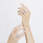 Cubism Extra Wide Diamond Ring set in 18ct White Gold by Stefano Canturi