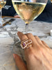 Affinity 3 Link diamond and pink sapphire ring by Stefano Canturi