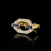 Athena diamond and Australian black sapphire ring in 18ct yellow gold by Stefano Canturi