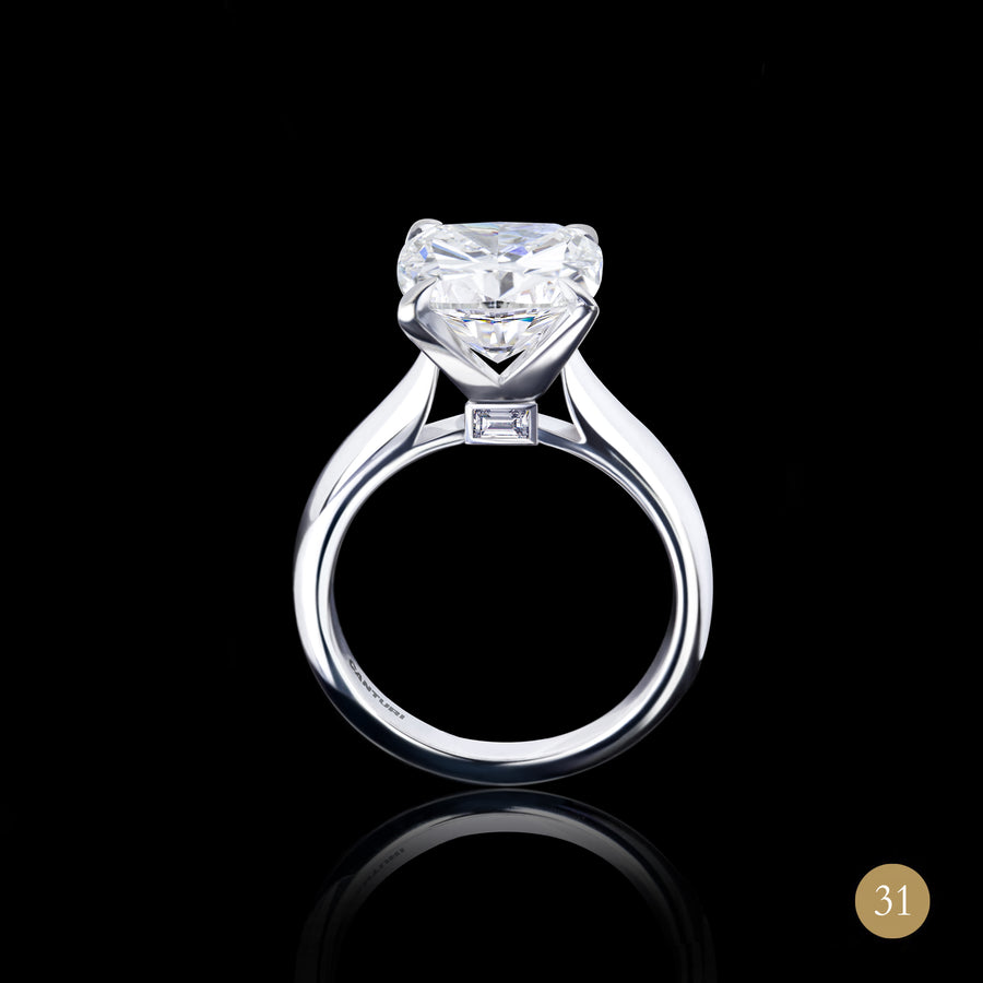 Silhouette Upswept cushion cut diamond ring by Stefano Canturi 