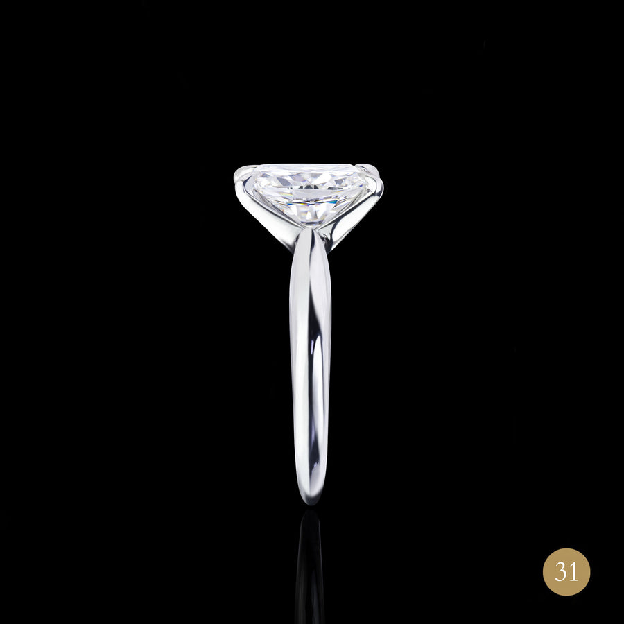 Silhouette Upswept cushion cut diamond ring by Stefano Canturi