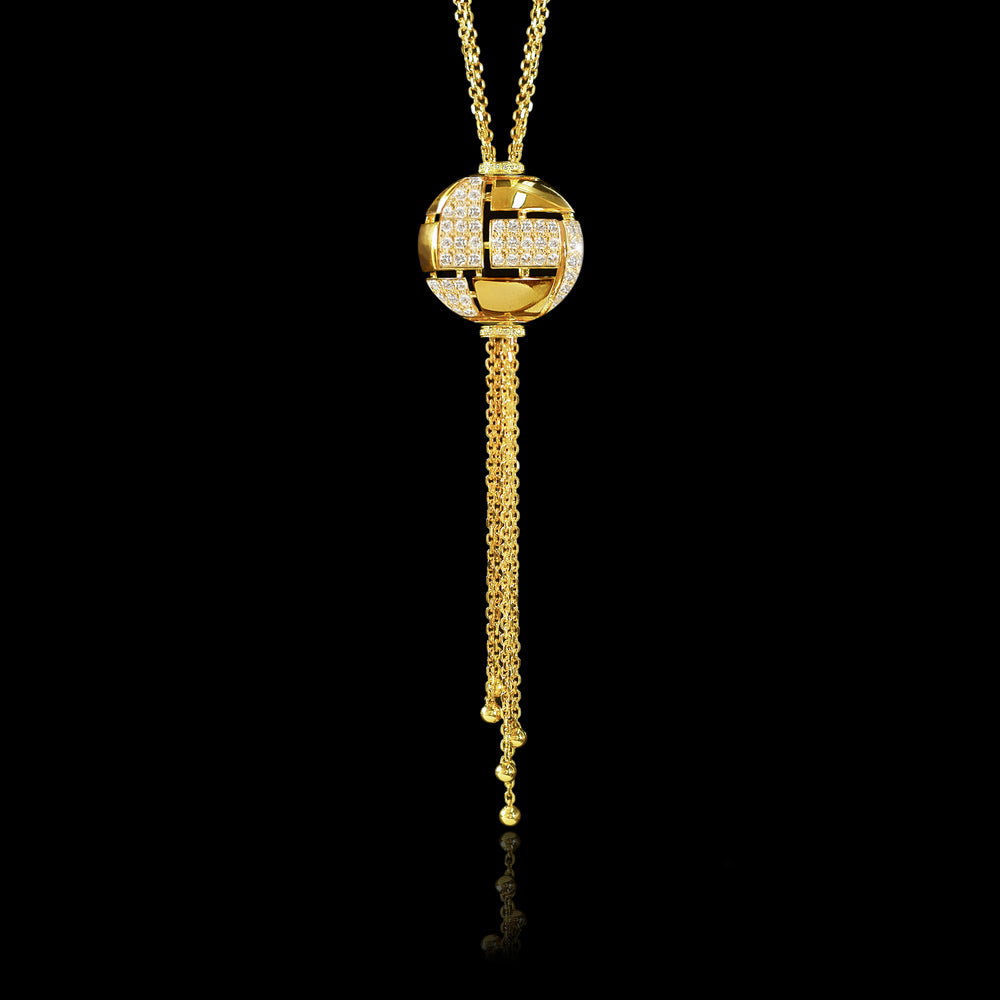Cubism Globe diamond neckpiece in 18ct yellow gold by Stefano Canturi
