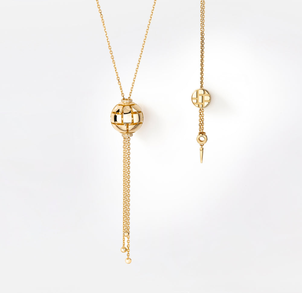 Cubism Glove neckpiece in 18ct yellow gold by Stefano Canturi