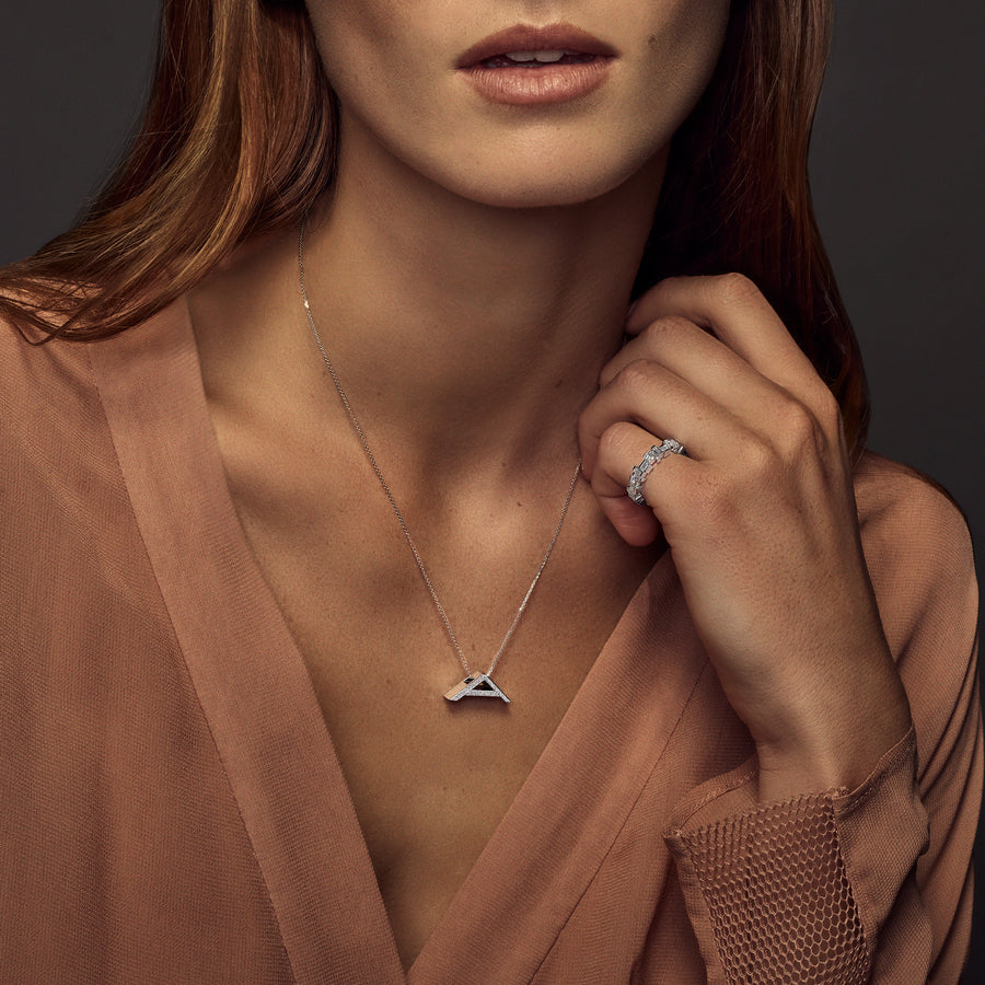 Alphabet diamond A pendant necklace by Stefano Canturi