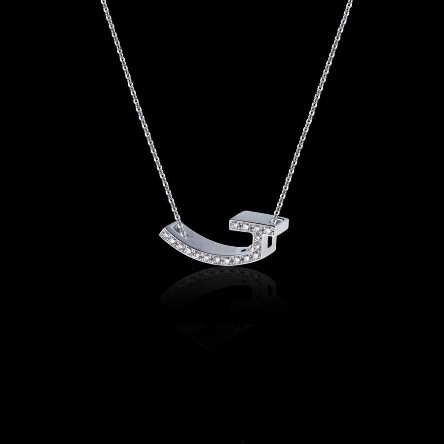 Alphabet diamond J pendant necklace by Stefano Canturi