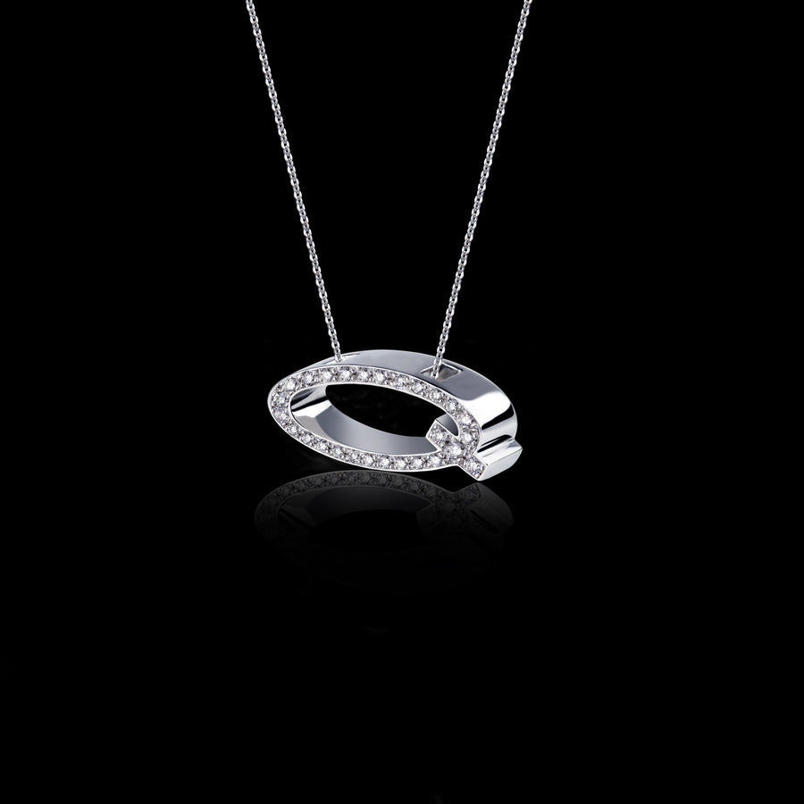 Alphabet diamond Q pendant necklace by Stefano Canturi