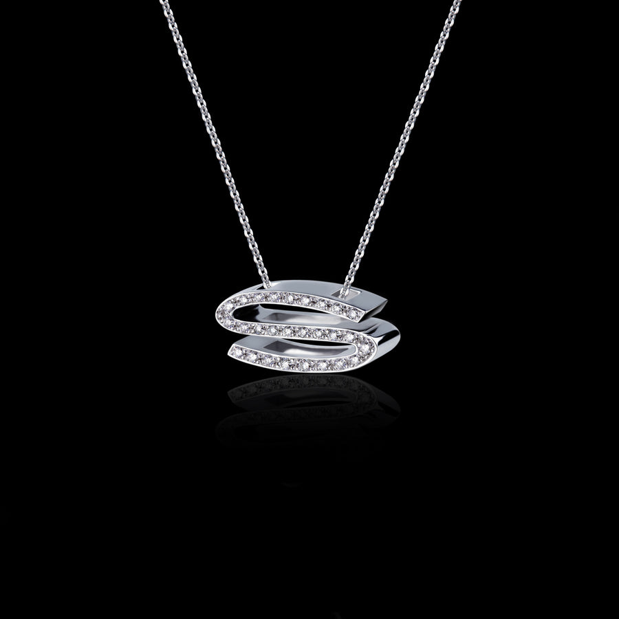 Alphabet diamond S pendant necklace by Stefano Canturi