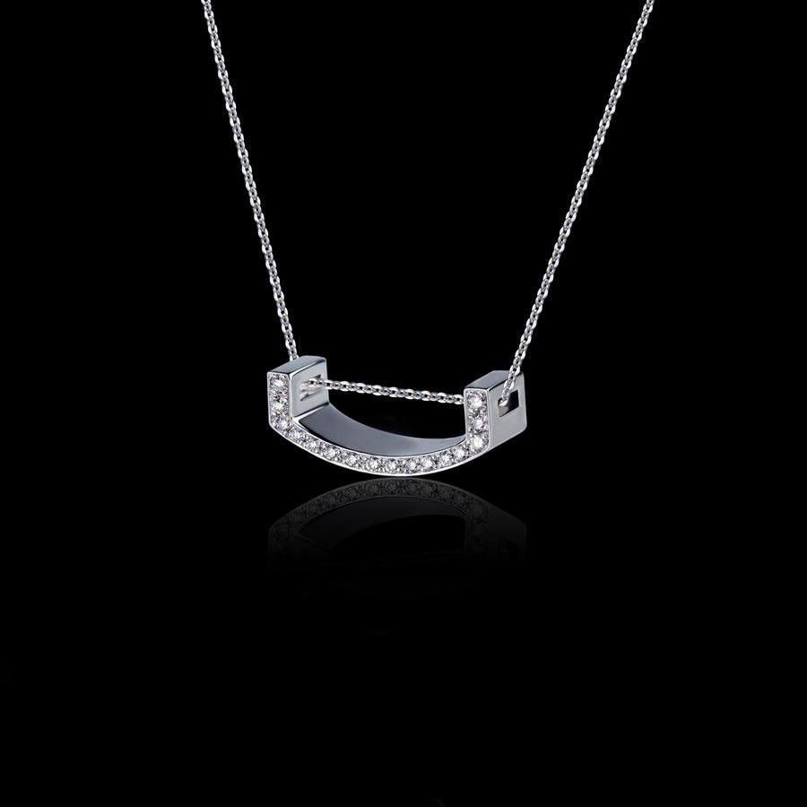 Alphabet diamond U pendant necklace by Stefano Canturi
