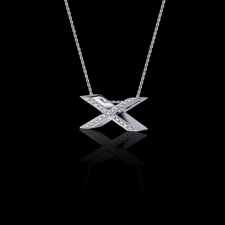 Alphabet diamond X pendant necklace by Stefano Canturi
