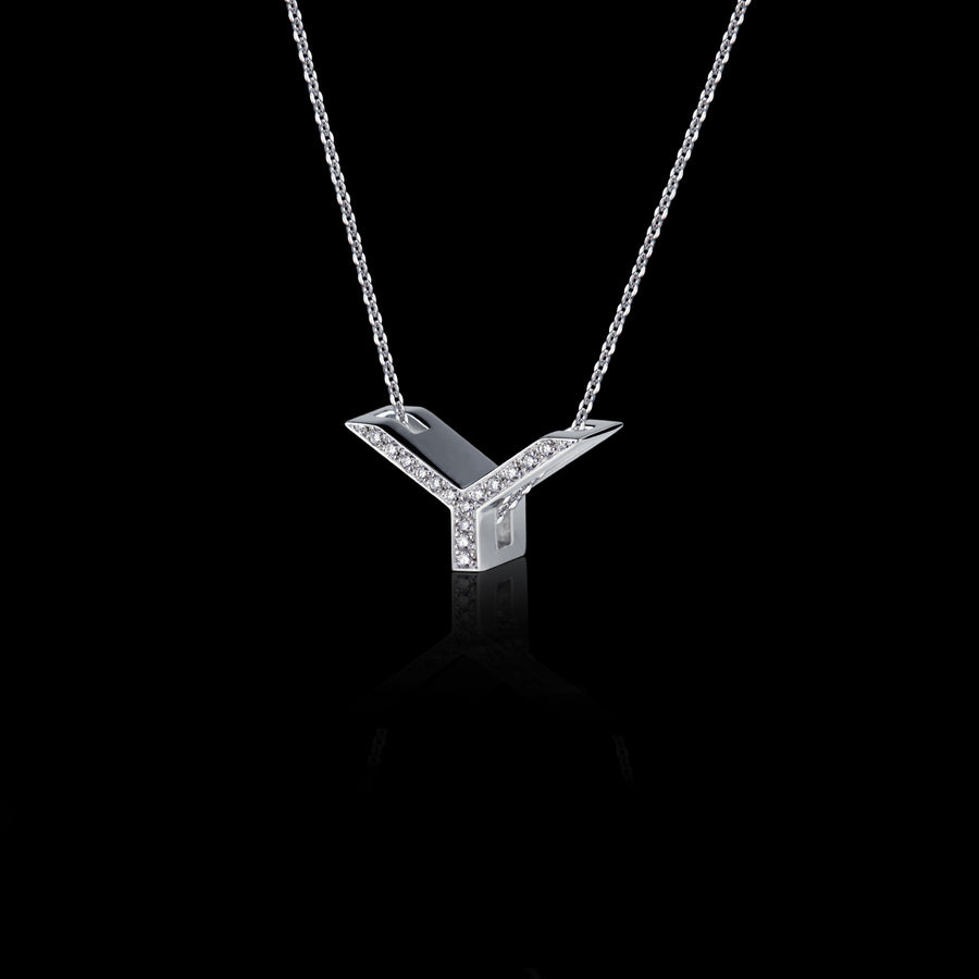 Alphabet diamond Y pendant necklace by Stefano Canturi