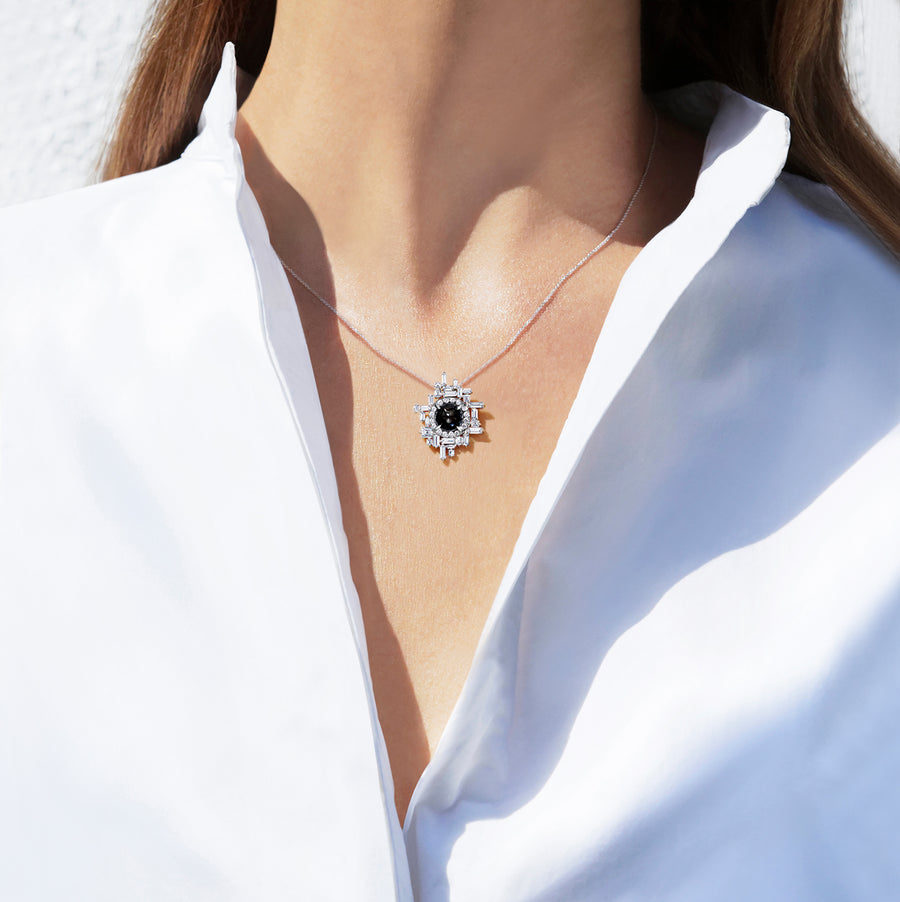 Stella Diamond and Australian Black Sapphire Necklace by Stefano Canturi