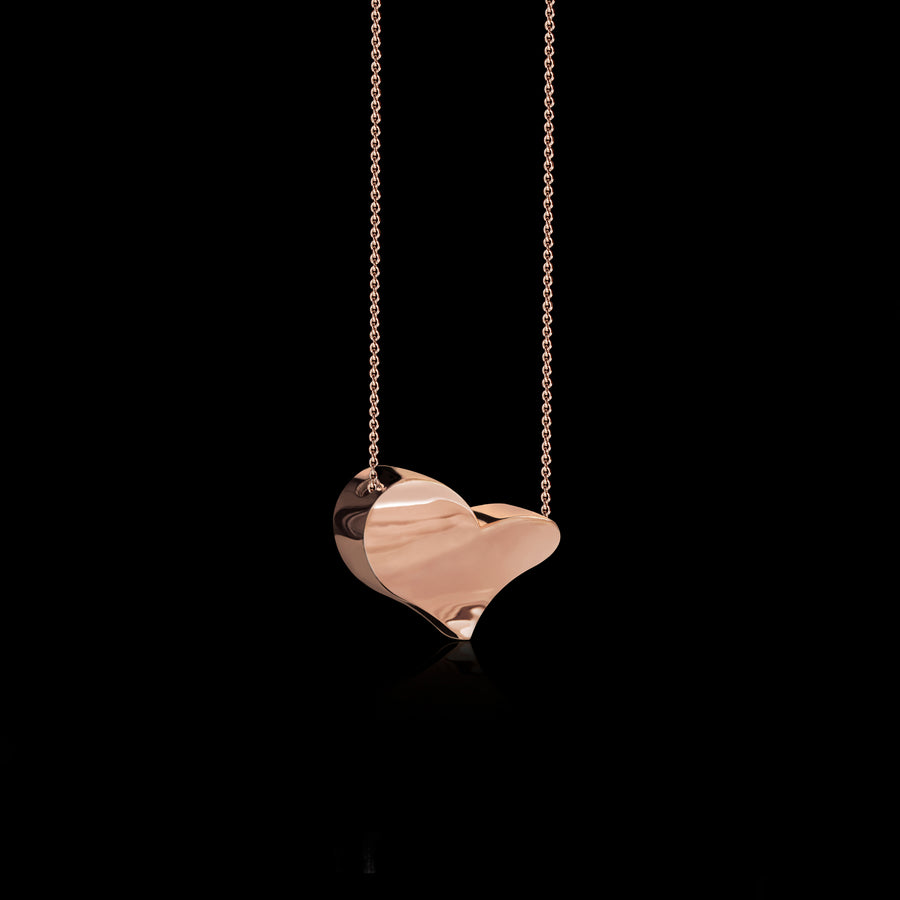 Odyssey small heart necklace in 18ct pink gold by Stefano Canturi
