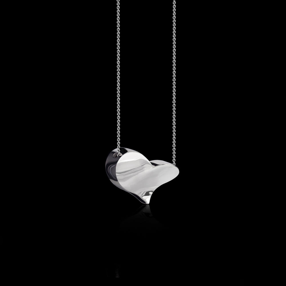 Odyssey small heart necklace in 18ct white gold by Stefano Canturi