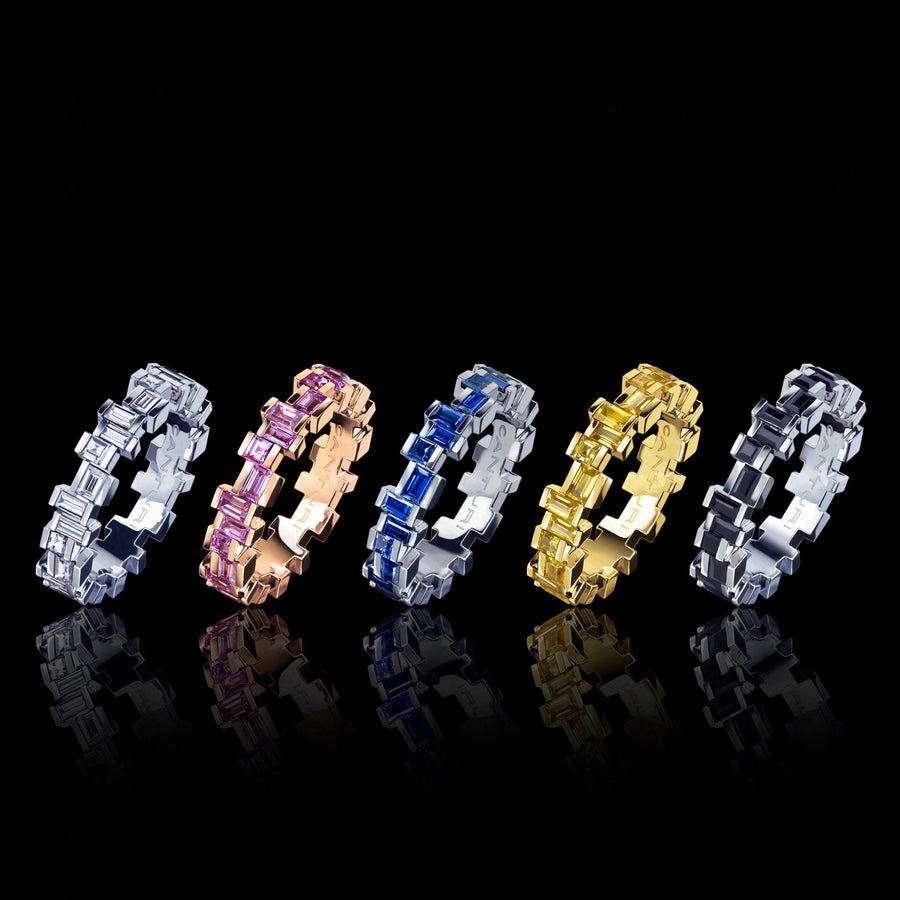 Radiant coloured gemstone rings by Stefano Canturi