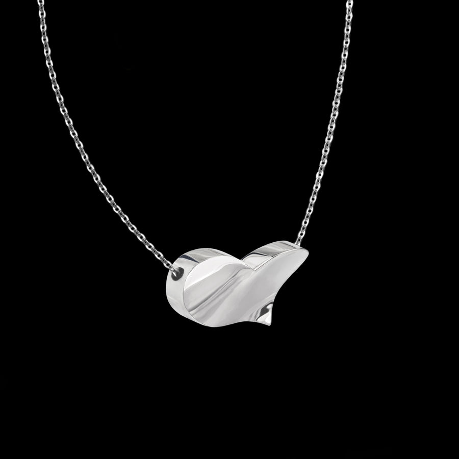 Odyssey Heart pendant necklace set in 18ct white gold by Stefano Canturi