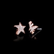 Odyssey diamond Star and Butterfly earrings in 18ct pink gold by Stefano Canturi