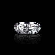 Cubism domed diamond ring in 18ct white gold by Stefano Canturi