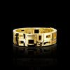 Geometric 2 row bracelet in 18ct yellow gold by Stefano Canturi