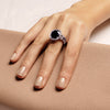 Metropolis diamond and Australian black sapphire ring in 18ct white gold by Stefano Canturi