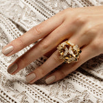 Odyssey multi-shape diamond ring in 18ct yellow gold by Stefano Canturi