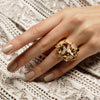 Odyssey multi-shape diamond ring in 18ct yellow gold by Stefano Canturi