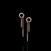 Regina Swing Earrings featuring diamonds, Australian black sapphires and rubies in 18ct Pink Gold by Stefano Canturi