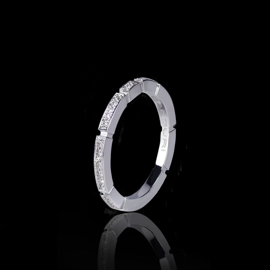 Regina 1.8mm diamond ring in 18ct white gold by Stefano Canturi