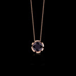 Regina Australian black sapphire necklace in 18ct pink gold by Stefano Canturi