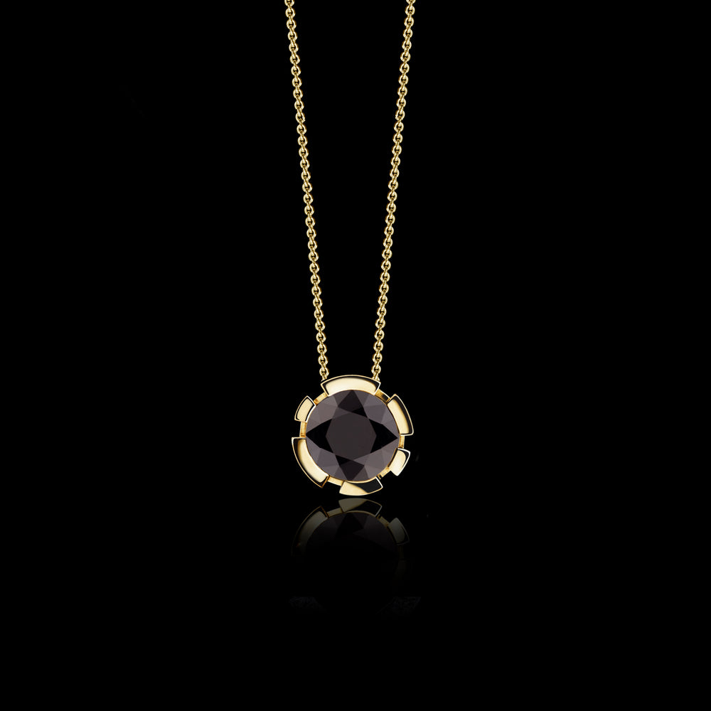 Regina Australian black sapphire necklace in 18ct yellow gold by Stefano Canturi