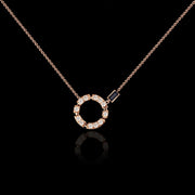 Regina diamond and Australian black sapphire necklace in 18ct pink gold by Stefano Canturi