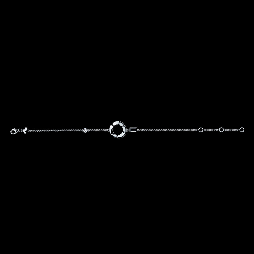 Regina fine plain bracelet in 18ct white gold by Stefano Canturi