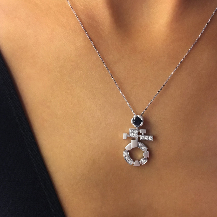 Regina Single Link Diamond Drop Necklace