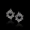 Stella Stud Earrings featuring Diamonds and Australian Black Sapphires in 18ct white gold by Stefano Canturi
