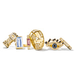 Geometric diamond ring in 18ct yellow gold by Stefano Canturi